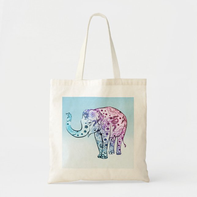 Paisley Colorful Elephant Tygkasse (Framsidan)