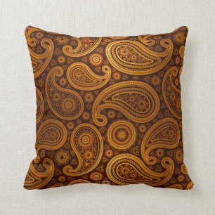 Paisley Deluxe   guld Kudde