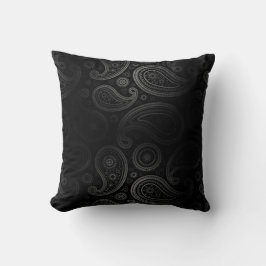 Paisley Deluxe| Svart träkol Kudde