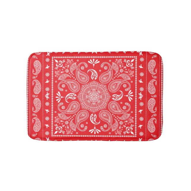 Paisley Design-1 Anpassningsbar Small Bath Mat Badrumsmatta (Framsidan)