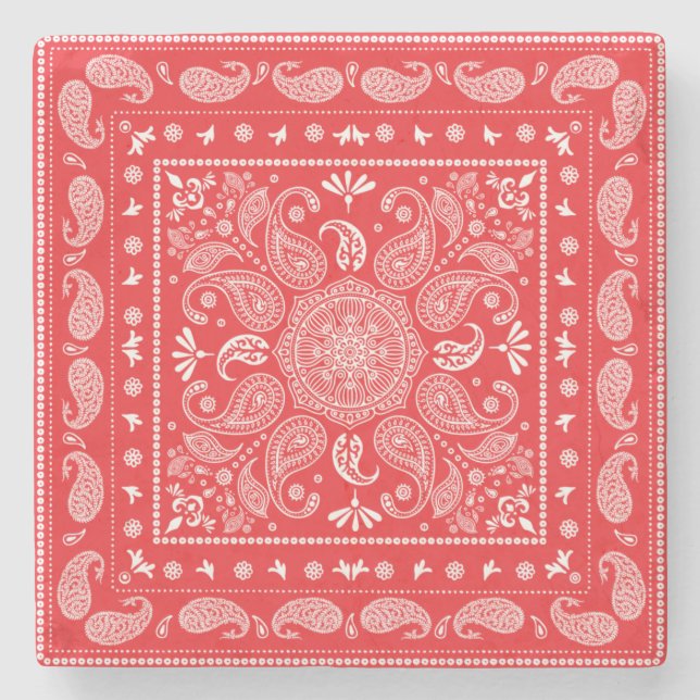Paisley Design-1 Stone Underlägg (Framsidan)