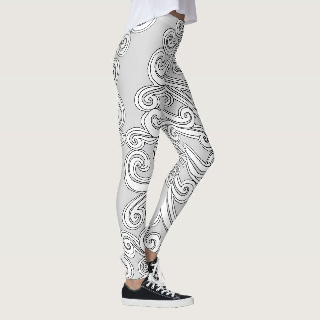 Paisley Doodle i valfri Färg Leggings (Höger)