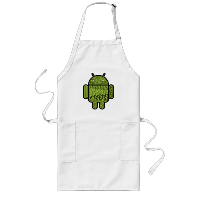 Paisley Doodle-tecken för Android™ Långt Förkläde (Framsidan)