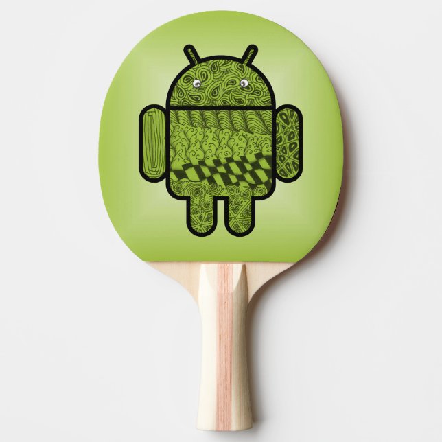 Paisley Doodle-tecken för Android™ Pingisracket (Framsidan)