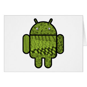 Paisley Doodle-tecken för Android™-roboten Hälsningskort