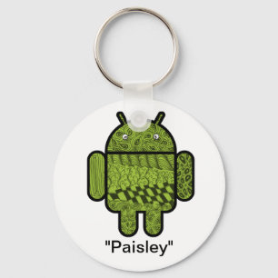 Paisley Doodle-tecken för Android™-roboten Nyckelring
