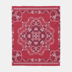 Paisley, döskallar, bandana, fyrkantig design. fleecefilt