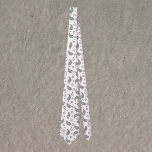 Paisley Dots Flowers Grönt Rosa Lila Mönster Slips