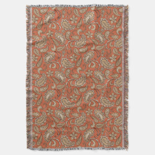 Paisley Dreams Orange Brown Filt