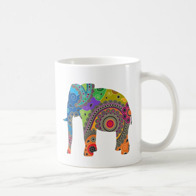 Paisley elefantmugg kaffemugg (Höger)