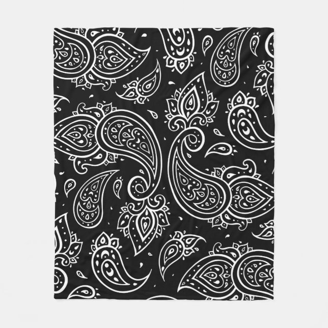 Paisley elegance: sömlös etnisk mönster. fleecefilt (Framsidan)