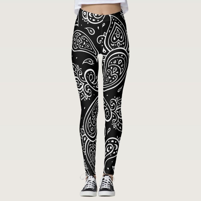 Paisley elegance: sömlös etnisk mönster. leggings (Framsida)