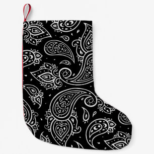 Paisley elegance: sömlös etnisk mönster. liten julstrumpa