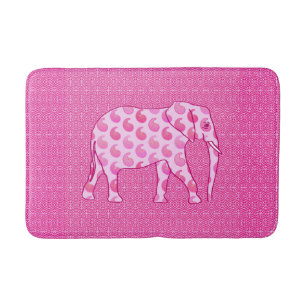 Paisley Elephant, Ice Rosa and Fuchsia Badrumsmatta