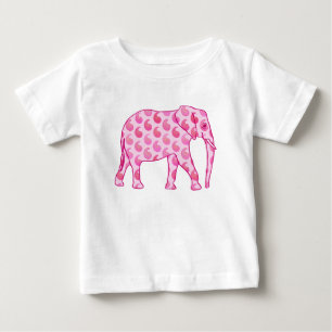 Paisley elephant - isens rosa och fuchsia t-shirt