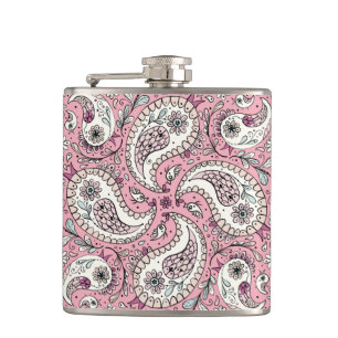 Paisley-fåglar i baby rosa fickplunta