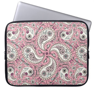 Paisley-fåglar i baby rosa laptop fodral