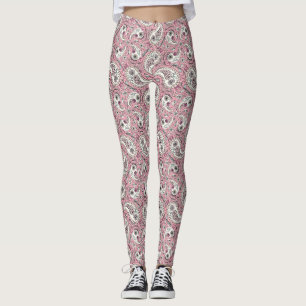 Paisley-fåglar i baby rosa leggings