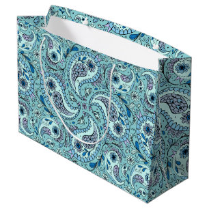 Paisley-fåglar på baby blue