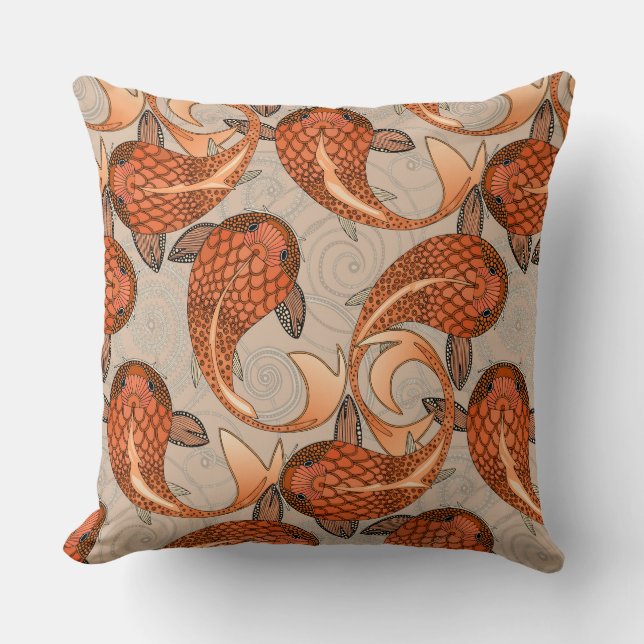 paisley fisk bisque kudde (Framsida)