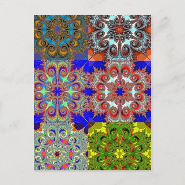 PAISLEY FLAKE MOSAIC VYKORT (Framsida)