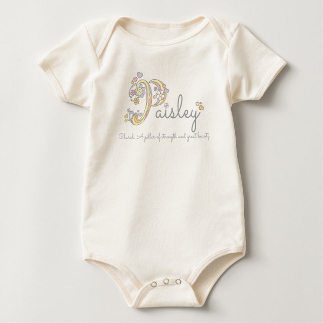 Paisley-flickorna P namn betyder anpassningsbar ba T Shirt (Framsida)