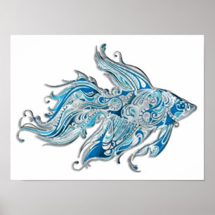 Paisley flödafisk poster