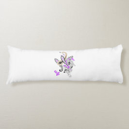 Paisley Floral Motif – Boho White Purple Orange Kroppskudde