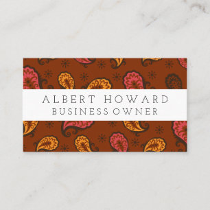 Paisley Flower Doodles Visitkort