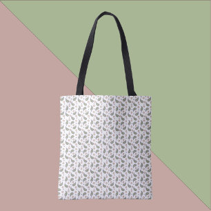 Paisley Flower Dots Lila Rosa Grönt Mönster Tygkasse