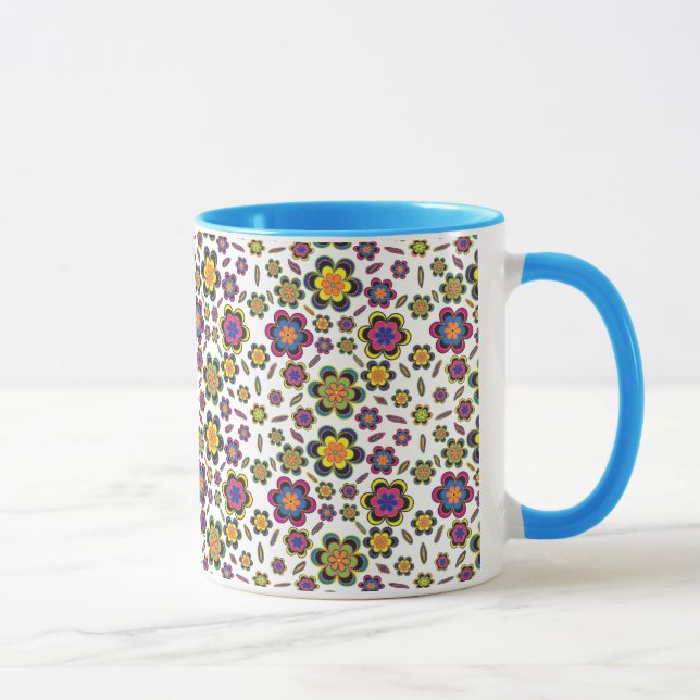 Paisley Flowers Design Mönster Mugg (Höger)