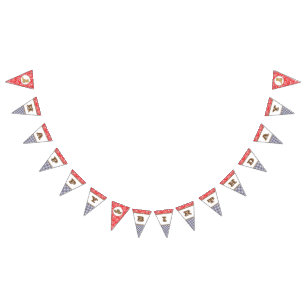 Paisley för Cowboygrattis på födelsedagenbaner Vimplar