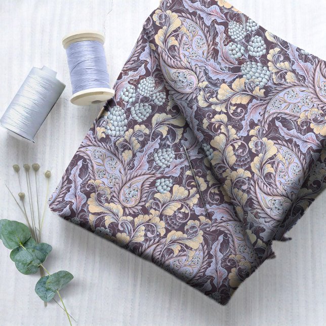 Paisley Garden Blommigt Periwinkle ID750 Tyg (Skapare uppladdad)
