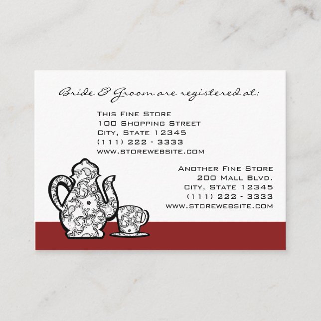 Paisley Garden Tea Party Tilläggskort (Framsida)