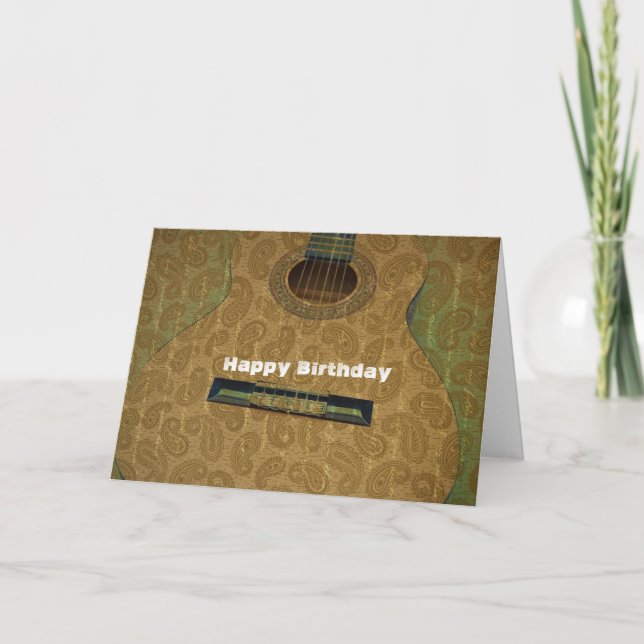 Paisley gitarr kort (Framsida)