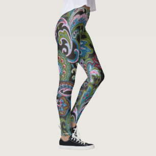 Paisley grönt leggings