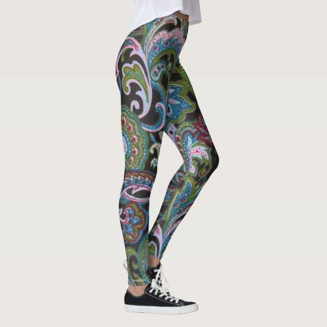 Paisley Grönt Leggings (Höger)