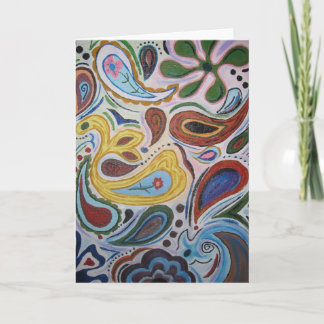 Paisley hälsningkort kort