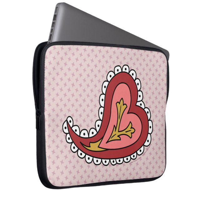 Paisley Heart Bärbar Datorfodral (Framsidan Höger)