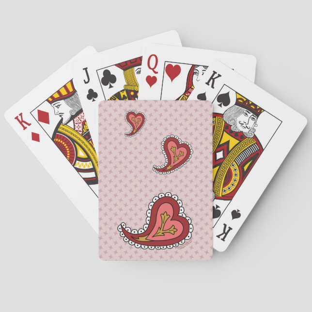 Paisley Heart Classic-spelkort Spel Kort (Baksidan)