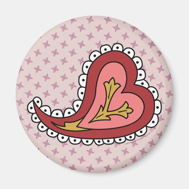 Paisley Heart Magnet (Framsidan)