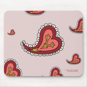 Paisley Heart Mousepad Musmatta