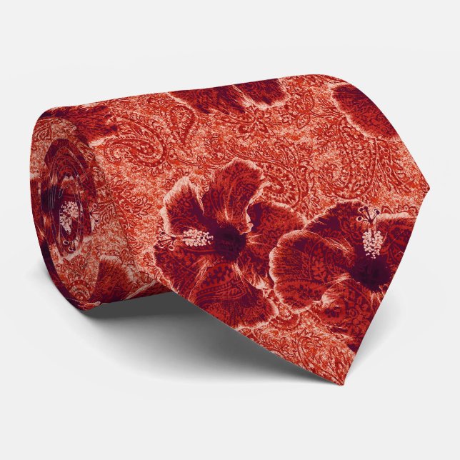 Paisley Hibiscus Hawaiian Retro Two-Sided Printing Slips (Rullad)