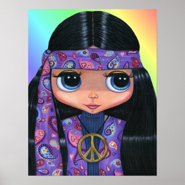 Paisley Hippie Doll Poster (Framsidan)