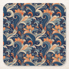 Paisley Honeysuckle Coaster Underlägg Papper Kvadrat