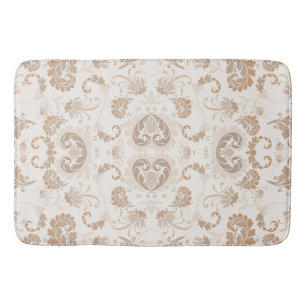 Paisley i Beige Aesthetic Modern Tan Brown Badrumsmatta