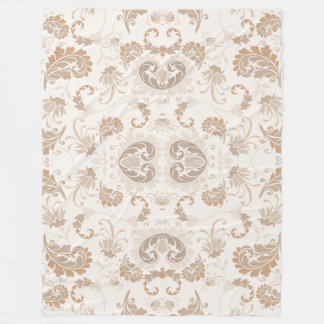 Paisley i Beige Aesthetic Modern Tan Brown Fleecefilt