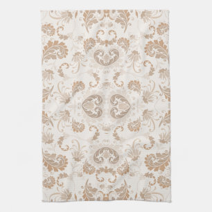 Paisley i Beige Aesthetic Modern Tan Brown Kökshandduk