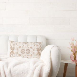 Paisley i Beige Aesthetic Modern Tan Brown Lumbarkudde