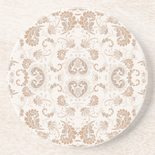 Paisley i Beige Aesthetic Modern Tan Brown Underlägg (Framsidan)